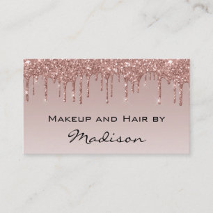Glam Roze Goud Nep Glitter Druppels Make-up Arties Visitekaartje