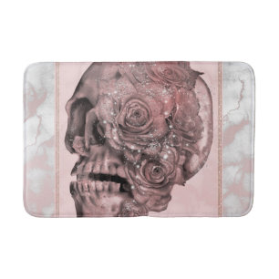 Glam Roze Goud Roze Schedel Marmer Badmat