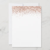 Glam roze gouden glinster Kerstfeest wit Kaart (Achterkant)