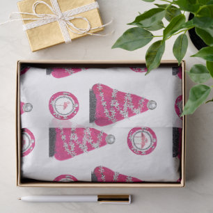 Glam roze Kerst flamingo's Tissuepapier