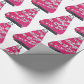 Glam Roze Kerstboom Cadeaupapier (Hoek)