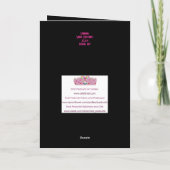 Glam Roze Kerstboom Feestdagen Kaart (Achterkant)