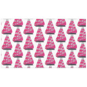 Glam Roze Kerstboom Tafelkleed (Voorkant (Horizontaal))