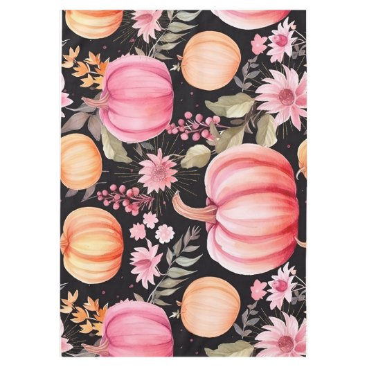 Glam roze pompoen tafelkleed (Voorkant)