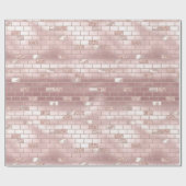 Glam Roze Roze Stenen Bruidsmeisjesfeest  Cadeaupapier (Vlak)