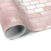 Glam Roze Stenen Bruidsdouche Cadeaupapier (Rol Hoek)