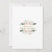 Glam Roze Witte Bloemstuk Gouden Lijst Bruiloft Th Kaart (Achterkant)