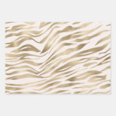 Glam Roze Zebra Print Inpakpapier Vel (Voorkant 2)