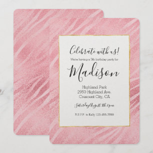 Glam Roze Zebra Print Kaart