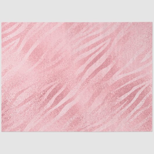 Glam Roze Zebra Print Tissuepapier (Voorkant)