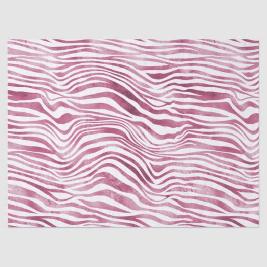 Glam Roze Zebra Print Tissuepapier (Voorkant)