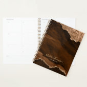 Glam Rust Gold Velvet Agate Géode Script (Devant avec enveloppe)