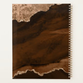 Glam Rust Gold Velvet Agate Géode Script (Dos)