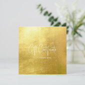 Glam Salon Goud & Wit Chic Cadeaubon Kaart (Staand voorkant)