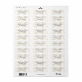 Glam Script Gold Confetti Etiket (Full Sheet)