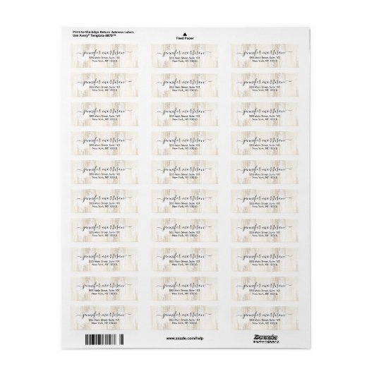 Glam Script Gold Confetti Etiket (Full Sheet)