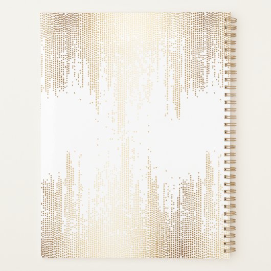 Glam Script Gold Confetti Planner (Achterkant)