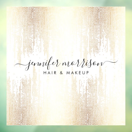 Glam Script Gold Confetti Raamsticker (Vel 3)