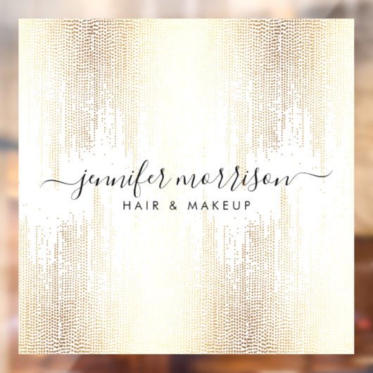 Glam Script Gold Confetti Raamsticker (Vel 2)
