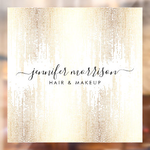 Glam Script Gouden Confetti Regen Raamsticker