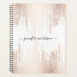 Glam Script Rose Gold Confetti Pluie Planner