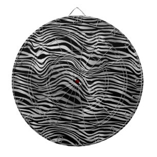 Glam Silver Black Zebra Print Dartbord