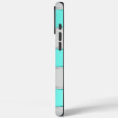 Glam Silver Chic Mint Ribbon Case-Mate iPhone Case (Achterkant / Links)