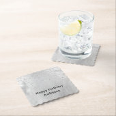 Glam Silver Confetti Kartonnen Onderzetters (Insitu)