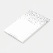  Glam Silver Confetti Post-it® Notes (Schuin)