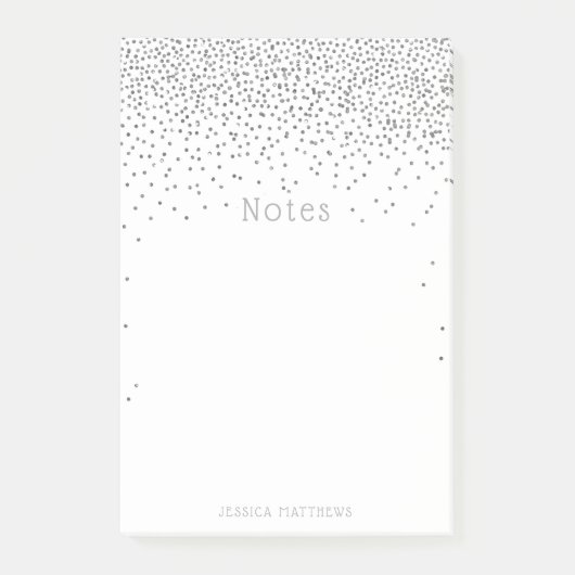  Glam Silver Confetti Post-it® Notes (Voorkant)