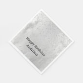 Glam Silver Confetti Servet (Hoek)