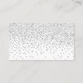  Glam Silver Confetti trouwwebsite Kaarten (Achterkant)
