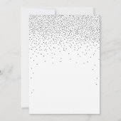 Glam Silver Confetti Verloving Shower Kaart (Achterkant)