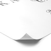 Glam Silver Confetti Weddenschap Welkomstteken Poster (Hoek)