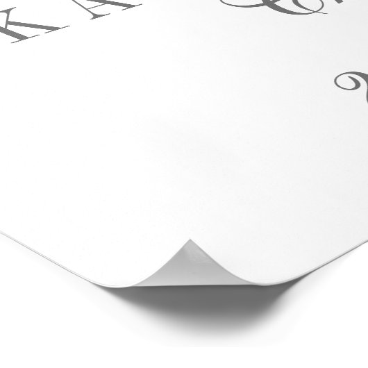 Glam Silver Confetti Weddenschap Welkomstteken Poster (Hoek)