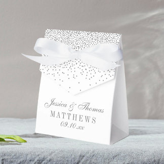  Glam Silver Confetti Wedding Bedankdoosjes