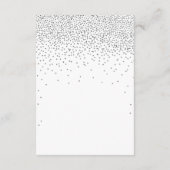  Glam Silver Confetti Wedding Informatiekaartje (Achterkant)