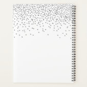Glam Silver Confetti Wedding Planner (Achterkant)