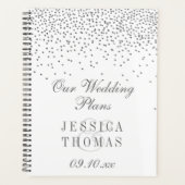 Glam Silver Confetti Wedding Planner (Voorkant)
