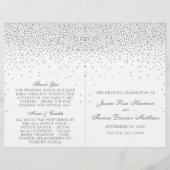  Glam Silver Confetti Wedding Programma's (Voorkant)