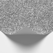 Glam Silver Faux Glitter Cadeaupapier (Hoek)