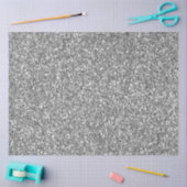 Glam Silver Faux Glitter Tissuepapier (Craft)