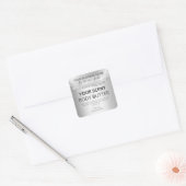 Glam Silver Glitter Agaat Product Zakelijke labels (Envelop)