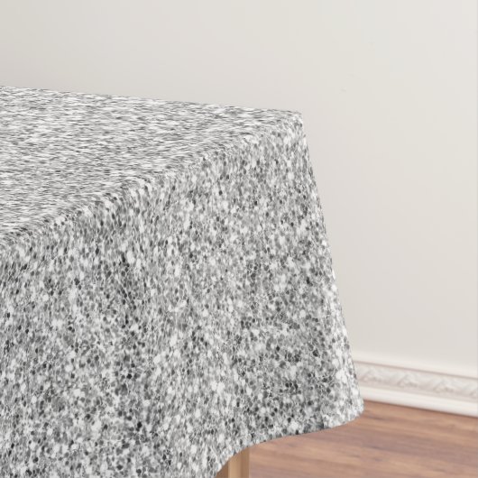 Glam Silver Glitter Glitz Tafelkleed (Voorbeeld)
