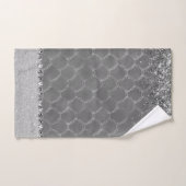 Glam Silver Glittery Diamond Bling Bad Handdoek (Handdoek)