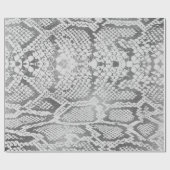 Glam Silver Gray Monochrom Python Snake Skin Vip Cadeaupapier (Vlak)