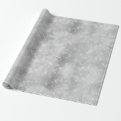 Glam Silver Sparkle Cadeaupapier (Uitgerold)