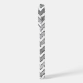 Glam Silver White Zigzag Stripes (Côté gauche)