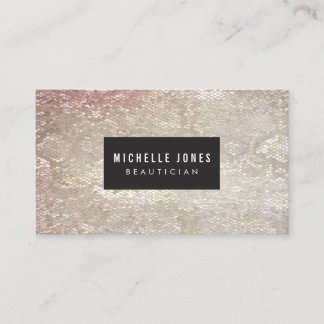 Glam Snake Skin Print Stylist Salon Cartes de visi