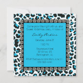 Glam Snow Leopard Sweet sixteen Invitation (Dos)